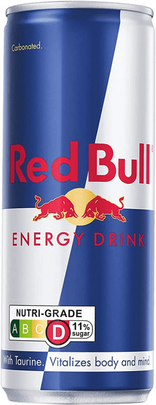 71,95 € Envio grátis | Caixa de 24 unidades Refrescos e Mixers Red Bull Energy Drink Lata 33 cl