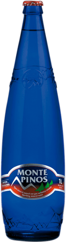 7,95 € Envío gratis | Caja de 12 unidades Agua Monte Pinos Frizzante — Espumoso de Aguja, Mineral Natural Vidrio RET