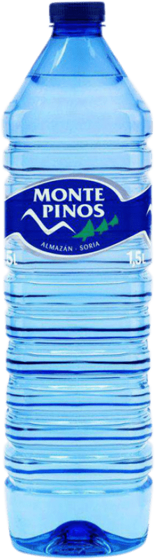 Kostenloser Versand | 12 Einheiten Box Wasser Monte Pinos PET Kastilien und León Spanien Spezielle Flasche 1,5 L