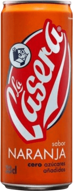 Free Shipping | 24 units box Soft Drinks & Mixers La Casera Naranja Spain Can 33 cl