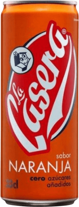 21,95 € Free Shipping | 24 units box Soft Drinks La Casera Gaseosa — Soda Can 33 cl Naranja — Orange