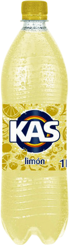 Free Shipping | 12 units box Soft Drinks & Mixers Kas Limón PET Spain 1 L