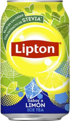 Free Shipping | 24 units box Soft Drinks & Mixers Lipton Te Limón Spain Can 33 cl