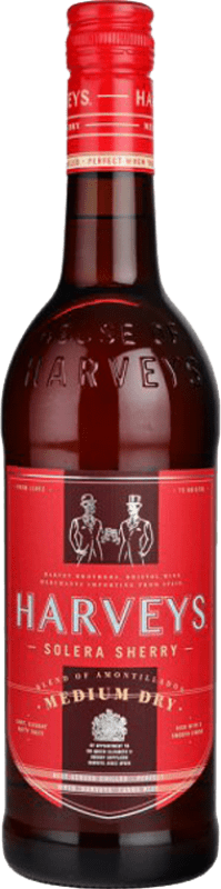 17,95 € Бесплатная доставка | Креплёное вино Harvey's Medium Dry — Полусухой D.O. Jerez-Xérès-Sherry Средняя бутылка 50 cl