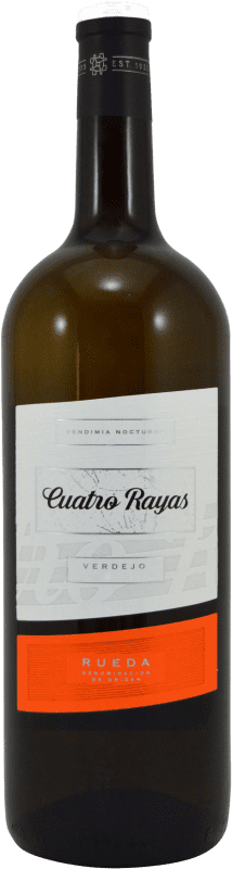 10,95 € | Vin blanc Cuatro Rayas D.O. Rueda Castille et Leon Espagne Verdejo Bouteille Magnum 1,5 L