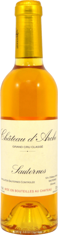 Envio grátis | Vinho branco Château d'Arche Grand Cru Classé A.O.C. Sauternes França Sémillon, Sauvignon Meia Garrafa 37 cl