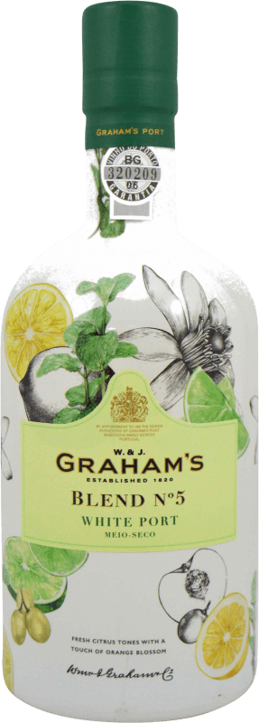 免费送货 | 强化酒 Graham's Blend Nº 5 White I.G. Porto 波尔图 葡萄牙 Malvasía, Muscat 70 cl