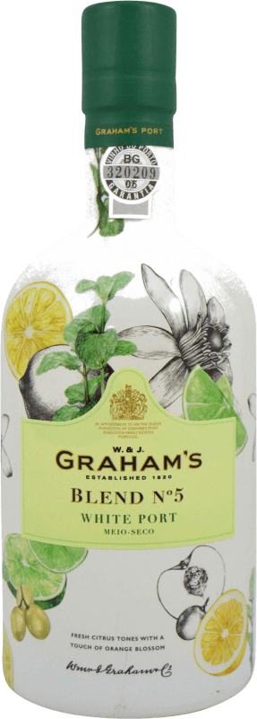 24,95 € | 强化酒 Graham's Blend Nº 5 White I.G. Porto 波尔图 葡萄牙 Malvasía, Muscatel Giallo 70 cl