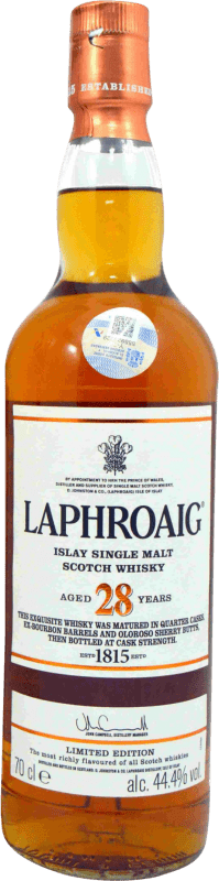 Free Shipping | Whisky Single Malt Laphroaig Limited Edition United Kingdom 28 Years 70 cl