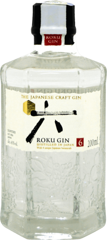 Kostenloser Versand | Gin Suntory Roku Gin Japan Kleine Flasche 20 cl