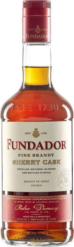 11,95 € | Brandy Conhaque Pedro Domecq Fundador Sherry Cask D.O. Jerez-Xérès-Sherry Andaluzia Espanha 70 cl