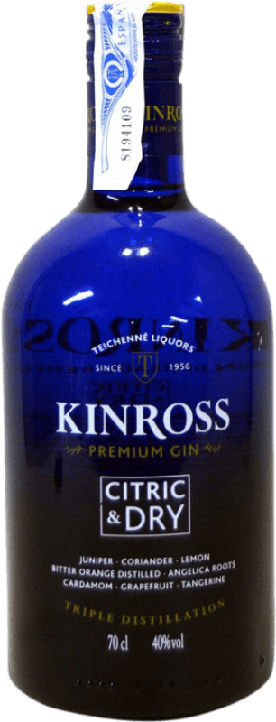 8,95 € | Gin Teichenné Kinross Premium Citric Dry Espanha 70 cl