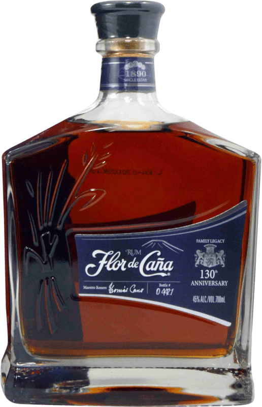 Envoi gratuit | Rhum Flor de Caña 130th Anniversary Nicaragua 70 cl