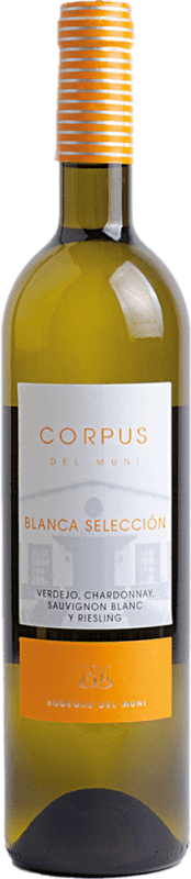 6,95 € | 白酒 Muni Corpus Blanco I.G.P. Vino de la Tierra de Castilla 卡斯蒂利亚 - 拉曼恰 西班牙 Chardonnay, Verdejo, Sauvignon White, Riesling 75 cl