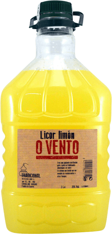 18,95 € Envío gratis | Limoncello Miño O Vento Garrafa 3 L Limón