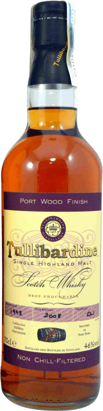 免费送货 | 威士忌单一麦芽威士忌 Tullibardine Port Wood Finish 英国 70 cl