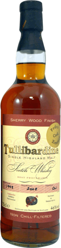 Envoi gratuit | Single Malt Whisky Tullibardine Sherry Wood Finish Royaume-Uni 70 cl