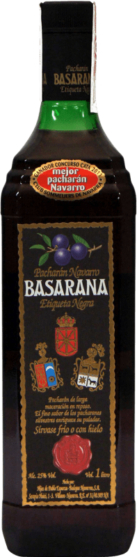 Envio grátis | Pacharán Bodegas Navarras Basarana Black — Edição Preta Navarra Espanha 1 L