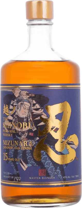 Spedizione Gratuita | Whisky Single Malt Shinobu Mizunara Giappone 15 Anni 70 cl