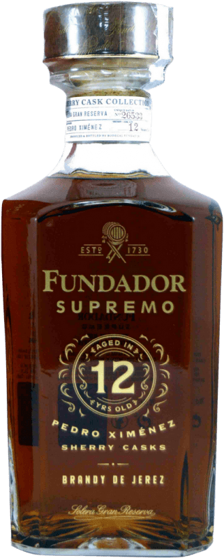 76,95 € Envio grátis | Brandy Conhaque Pedro Domecq Fundador Supremo D.O. Jerez-Xérès-Sherry 12 Anos