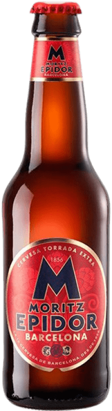 39,95 € Spedizione Gratuita | Scatola da 24 unità Birra Moritz Epidor Bottiglietta Terzo 33 cl
