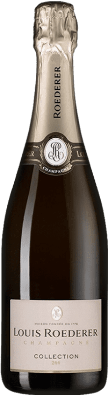 57,95 € | 白のスパークリングワイン Louis Roederer 244 Brut — ブリュット Collection — コレクション A.O.C. Champagne シャンパン フランス Pinot Noir — ピノ・ノワール, Chardonnay — シャルドネ, Pinot Meunier — ピノ・ムニエ 75 cl