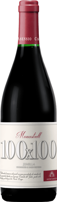 Envio grátis | Vinho tinto Asensio Carcelén 100x100 Vendimia Tardía D.O. Jumilla Região de Múrcia Espanha Monastrell 75 cl