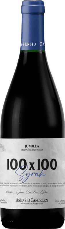 Envoi gratuit | Vin rouge Asensio Carcelén 100x100 Vendimia Tardía D.O. Jumilla Région de Murcie Espagne Syrah 75 cl