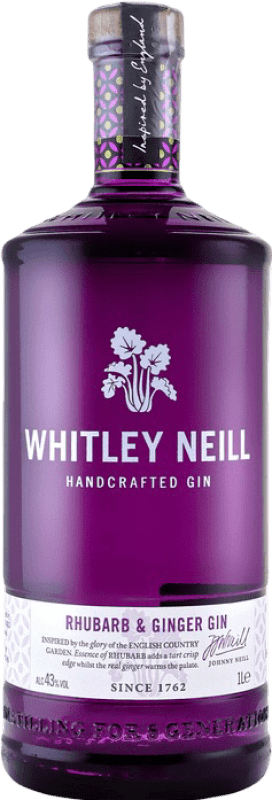 27,95 € | 金酒 Gin Whitley Neill 英国 1 L Ginger — 姜, Rhubarb — 大黄