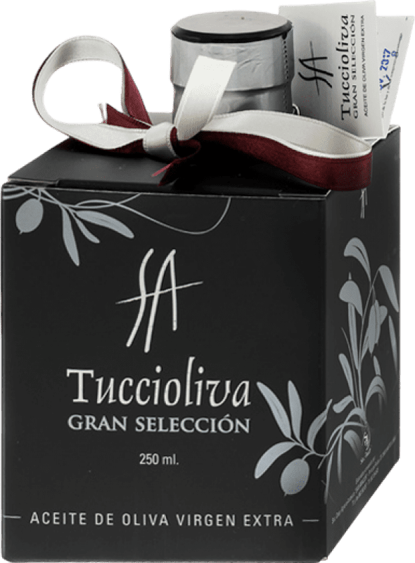 Kostenloser Versand | Olivenöl Tuccioliva Mystic Black — Edition Schwarz, Auswahl, E-NOL Extra Nativ Jaén Spanien Kleine Flasche 25 cl