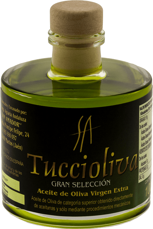 Envoi gratuit | Huile d'Olive Tuccioliva Aranda Sélection, HOVE Vierge Extra Jaén Espagne Mini-Bouteille 10 cl