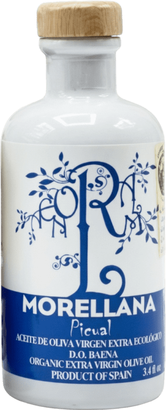 Kostenloser Versand | 20 Einheiten Box Olivenöl Sucesores Hnos. López Morellana E-NOL Extra Nativ D.O. Baena Córdoba Spanien Picual Miniaturflasche 10 cl Glas