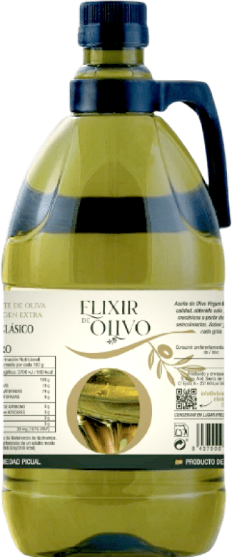 Бесплатная доставка | Оливковое масло Elixir de Olivo Классический, ЭВО Экстра Вирджин Jaén Испания Picual — Пикуаль Канистра 2 L PET — ПЭТ