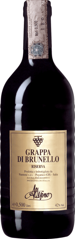 51,95 € | Grappa Altesino Riserva D.O.C.G. Brunello di Montalcino Toscana Italia Bottiglia Medium 50 cl