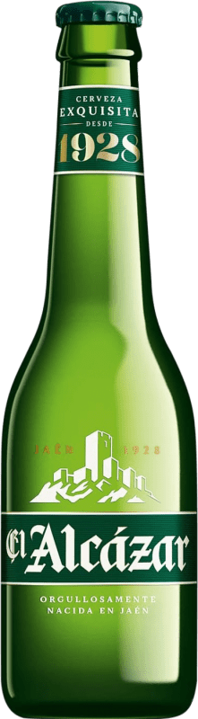 Free Shipping | Beer El Alcázar Lager, Special Spain Third-Liter Bottle 33 cl