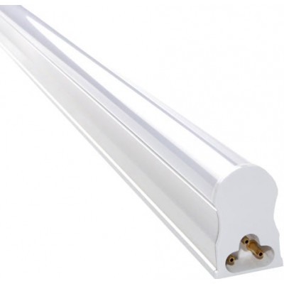 LED tube 4W T5 LED 6000K Cold light. Ø 2 cm. LED tube kit + bracket + installation accessories. Integrated Driver Kitchen, warehouse and hall. Aluminum and polycarbonate. White and silver Color