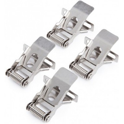 2,95 € Free Shipping | 4 units box Lighting fixtures Recessed fixing clips kit for LED panel Steel. Plated chrome Color