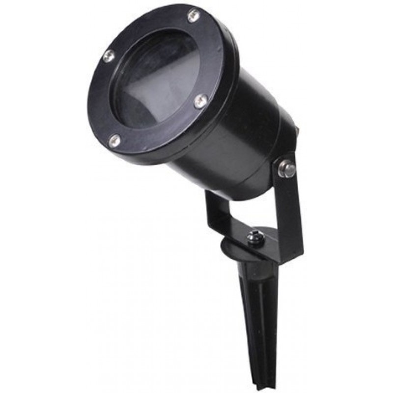 13,95 € Envio grátis | Holofote externo Refletor com espigão de fixação ao solo. Iluminação de jardim Terraço e jardim. Aço. Cor preto