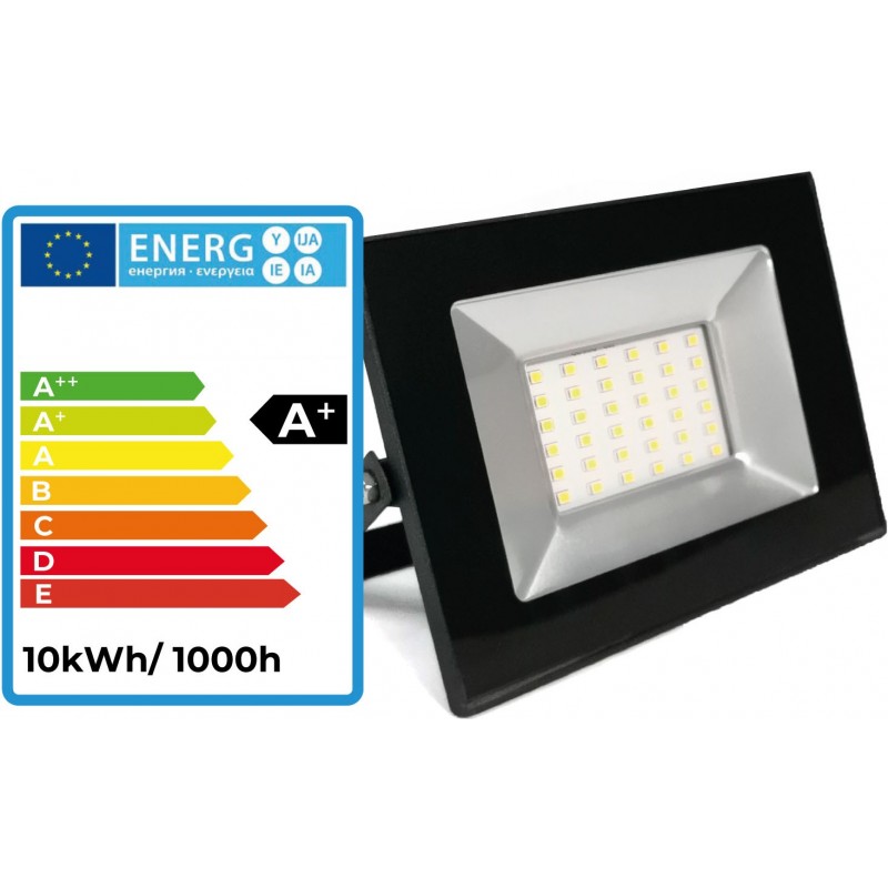 3,95 € Free Shipping | Flood and spotlight 10W 4500K Neutral light. Rectangular Shape 10×7 cm. EPISTAR LED SMD IPAD Chip. High brightness. Extra flat Terrace and garden. Cast aluminum and tempered glass. Black Color