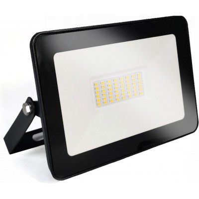 Flood and spotlight 50W 6000K Cold light. Rectangular Shape 21×16 cm. EPISTAR LED SMD IPAD Chip. High brightness. Extra flat Terrace, garden and facilities. Cast aluminum and tempered glass. Black Color
