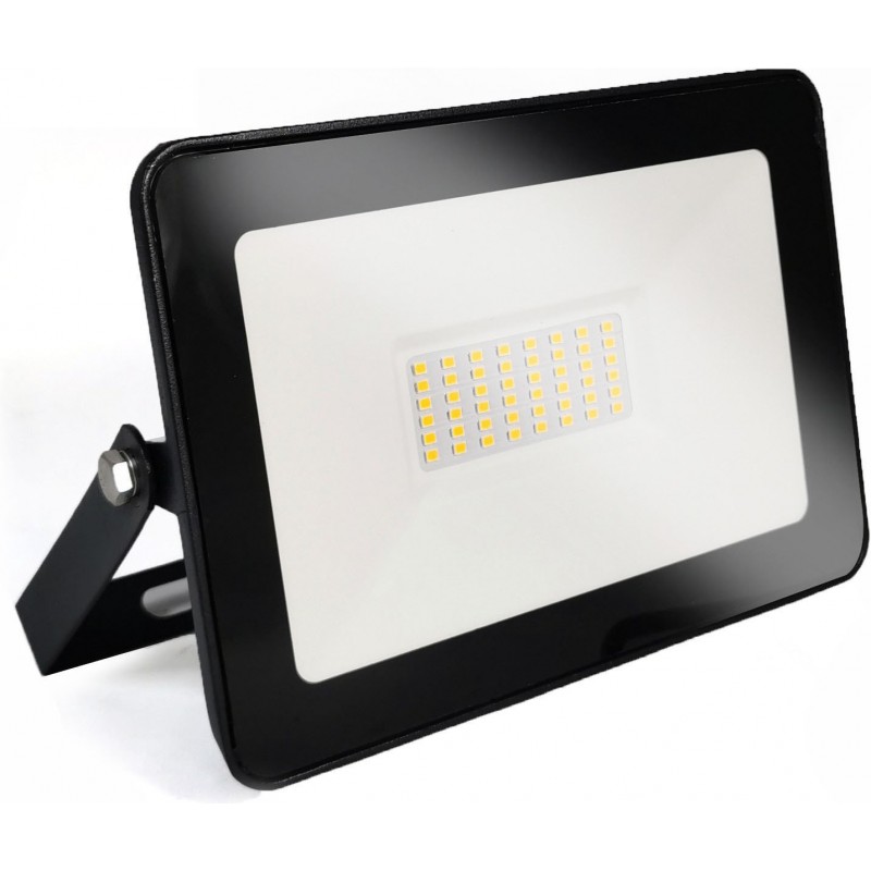 11,95 € Free Shipping | Flood and spotlight 50W 6000K Cold light. 21×16 cm. EPISTAR LED SMD IPAD Chip. High brightness. Extra flat Cast aluminum and tempered glass. Black Color