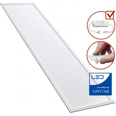 62,95 € Free Shipping | LED panel 60W LED 4000K Neutral light. 120×60 cm. EPISTAR SMD LED Chip. UGR-17. High brightness. Slimline Extra-flat LED Panel. LED Driver included Pmma and lacquered aluminum. White Color