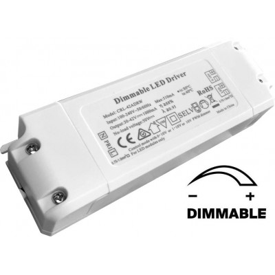 Lighting fixtures 40W Dimmable LED driver. Power supply. Transformer. Controller for LED panel White Color