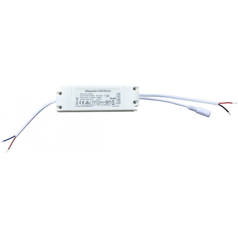 14,95 € Free Shipping | Lighting fixtures 40W Dimmable LED driver. Power supply. Transformer. Controller for LED panel White Color