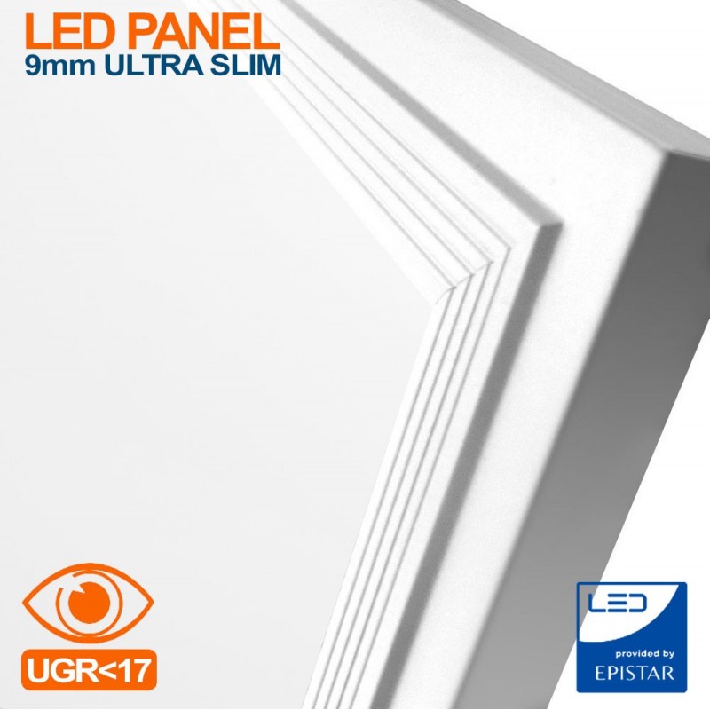 208,95 € Free Shipping | 6 units box LED panel 40W LED 4000K Neutral light. Rectangular Shape 120×30 cm. Full kit. Slimline Extra-flat LED Panel + Driver + Suspension Cables Office, work zone and warehouse. Pmma and lacquered aluminum. White Color