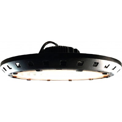 144,95 € Free Shipping | Flood and spotlight 150W 6000K Cold light. Ø 36 cm. Suspension hood. High power industrial LED. SMD LED UFO HIGH BAY. Philips LED. Meanwell transformer Aluminum. Black Color