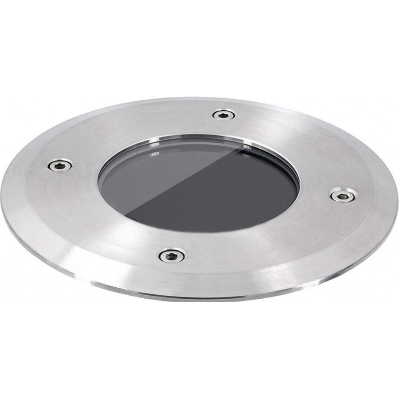 13,95 € Free Shipping | Luminous beacon Round Shape Ø 11 cm. Recessed floor spotlight. Resistant to corrosion, salt and chlorine Terrace and garden. 316 stainless steel. Stainless steel Color