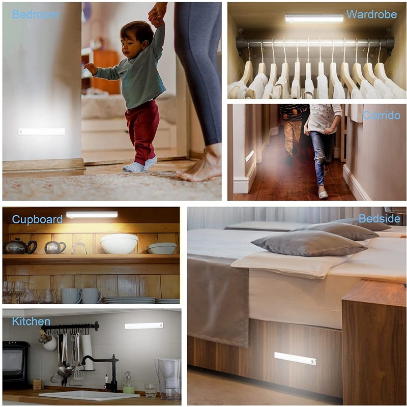 16,95 € Free Shipping | LED tube NB2067 40W LED 6500K Cold light. 60×8 cm. Waterproof SMD LED Strip with Motion Detector Kitchen, warehouse and hall. Polycarbonate. White Color