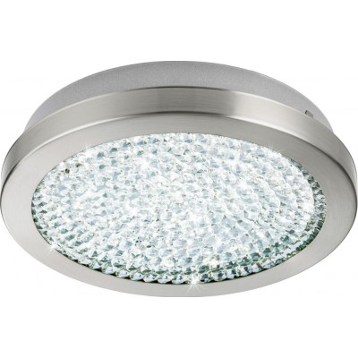 Indoor ceiling light Eglo Arezzo 2 11.5W 4000K Neutral light. Round Shape Ø 28 cm. Living room and bedroom. Design Style. Steel, crystal and glass. Nickel and matt nickel Color