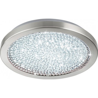 Indoor ceiling light Eglo Arezzo 2 17.9W 4000K Neutral light. Ø 34 cm. Steel, crystal and glass. Nickel and matt nickel Color